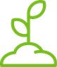 Grön symbol av en växande planta