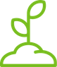 Grön symbol av en växande planta